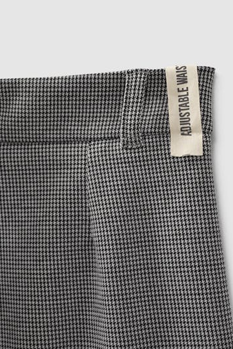 GIRLS' BLACK AND HOUNDSTOOTH MOTIF SHORTS BLACK 4