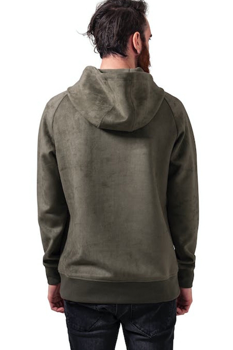 IMITATION SUEDE HOODY OLIVE 3