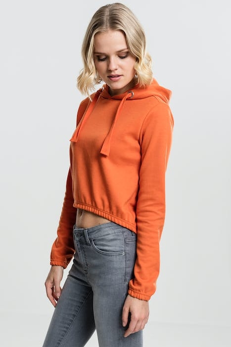 LADIES INTERLOCK SHORT HOODY RUST ORANGE 5