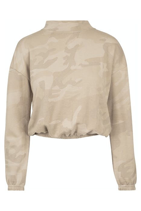 LADIES CAMO TURTLENECK CREW SAND CAMO 1