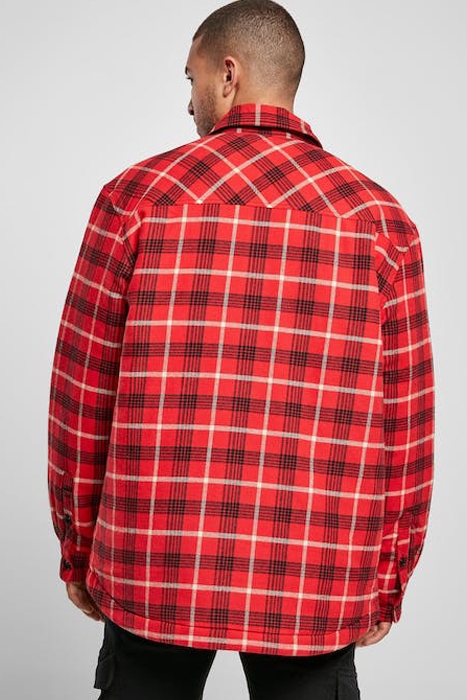 PLAID QUILTED SHIRT JACKET RED/BLACK 3