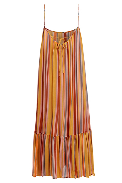 PAOLA STRIPE DRESS ORANGE/PINK 6
