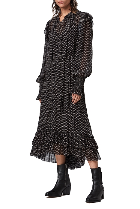 LARA DOT DRESS BLACK 3