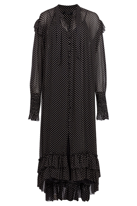 LARA DOT DRESS BLACK 1