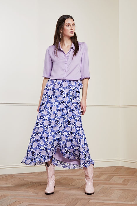 BOBO FRILL SKIRT CREAM WHITE/LILAC 1