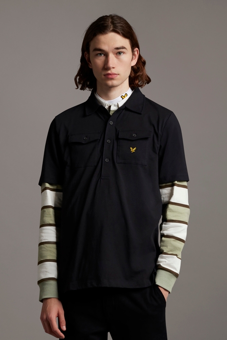 TWO POCKET POLO SHIRT TRUE BLACK 1