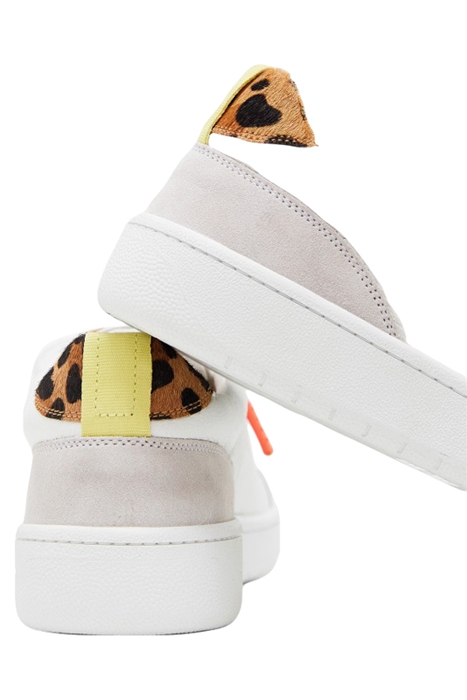 LEATHER LACE UP TRAINER WHITE 4