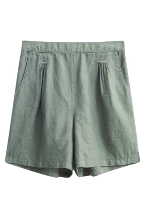 HAYLEY LINEN SHORTS MID GREEN 1