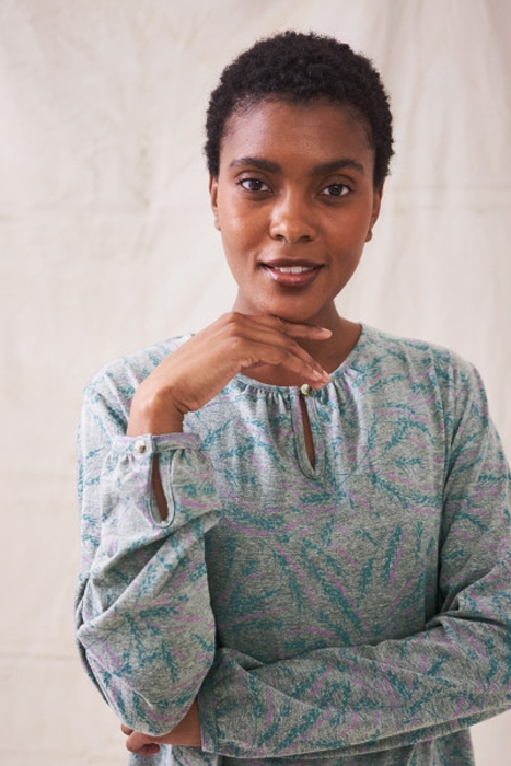 BEA JERSEY TOP GREY PRINT 2