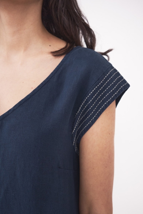 ADLEY LINEN DRE DARK NAVY 2