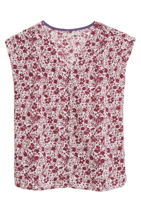 RAE ORGANIC COTTON VEST RED MULTI 1