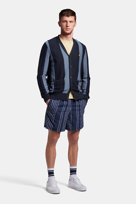VERTICAL STRIPE CARDIGAN SLATE BLUE/ NAVY 3