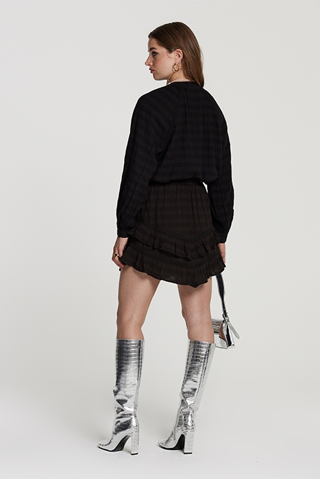 LADIES BOLOGNA SKIRT TASMANIA STRIPE BLACK 4