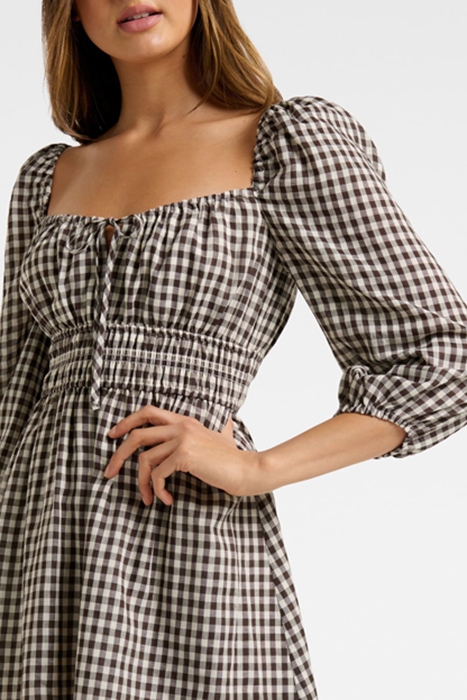 JOSIE PUFF SLEEVE MINI DRESS CHECK 5