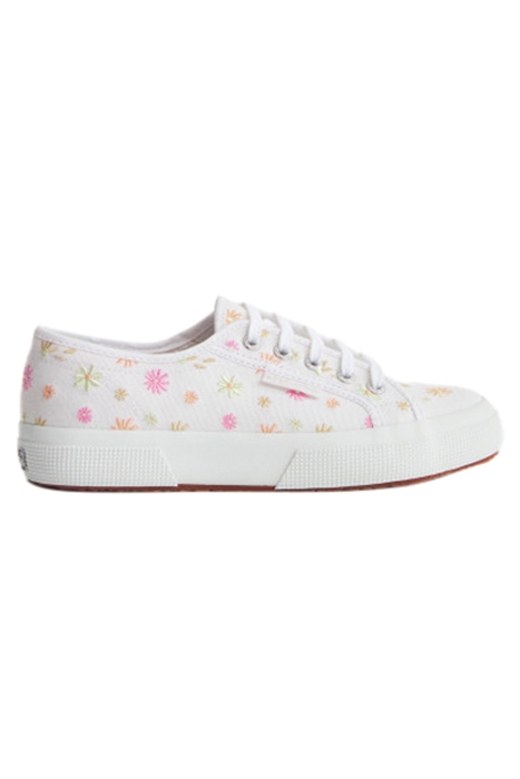 SUPERGA EMBROIDERED FLOWER TRA WHITE 1