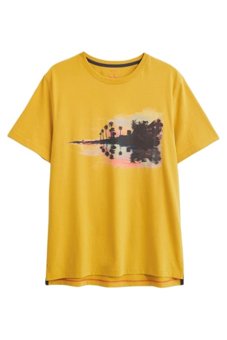 DIP DYE GRAPHIC T-SHIRT MID YELLOW 1