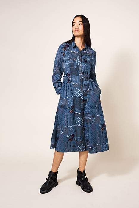 NORA TENCEL SHIRT DRE BLUE 2