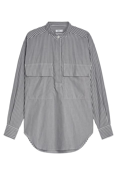 WOMEN HALF PLACKET SHIRT DARK NICKEL 4