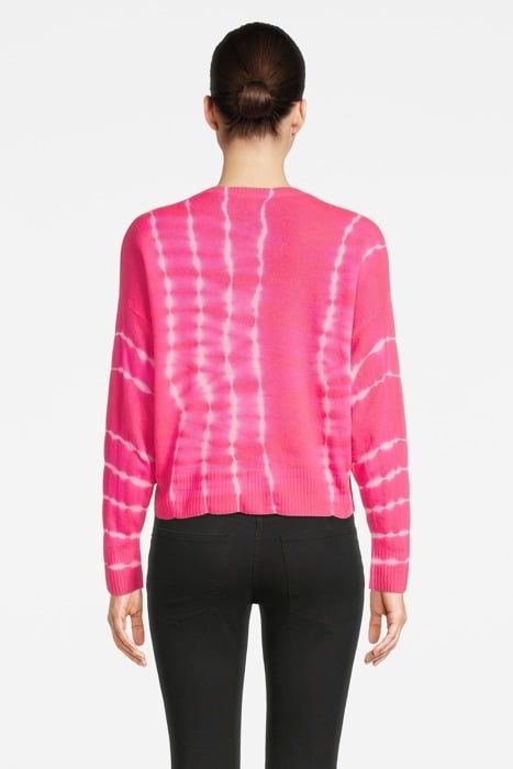 TARAMUNDI MAGLIA 100% CACHEMIR CREAM/NEON PINK 2