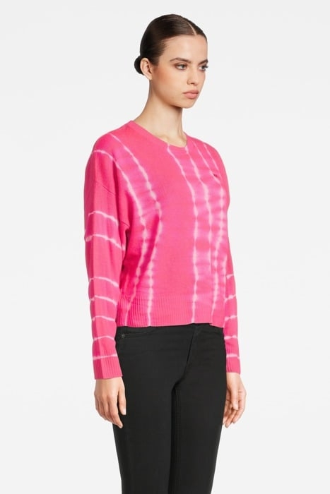 TARAMUNDI MAGLIA 100% CACHEMIR CREAM/NEON PINK 3