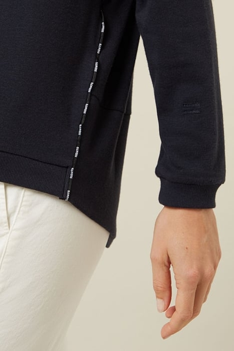 SOFT V-NECK SWEATER DARK GREY BLUE 2