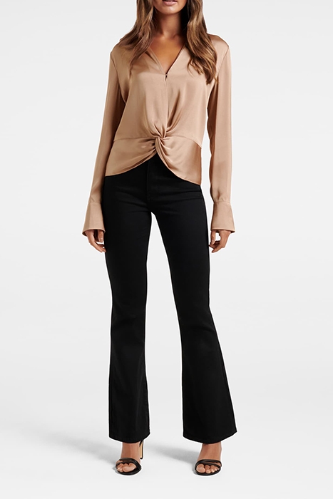 SKYE TWIST COLLAR BLOUSE BURNT ALMOND 3