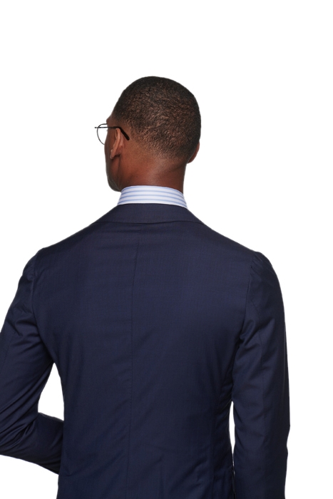 Navy Checked Havana Suit 4