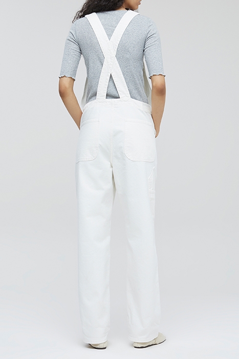 WOMEN DUNGAREE JEANS CREME 2