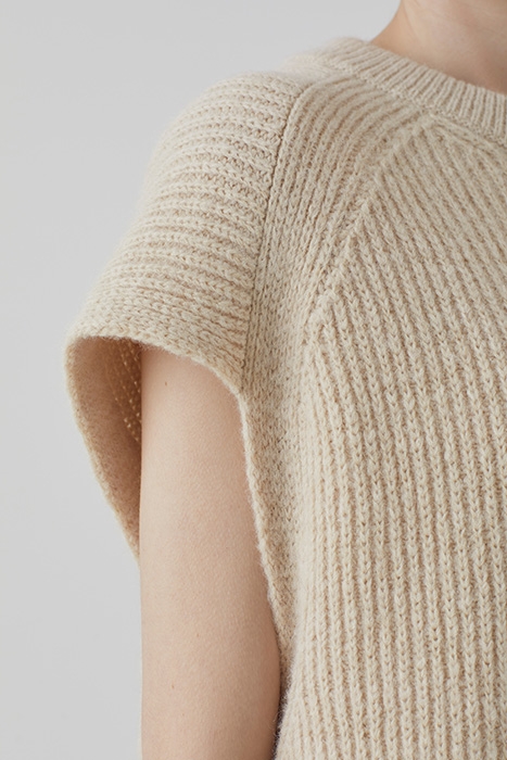 CREW NECK TABARD KNITS ECRU 4