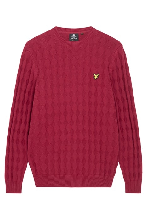 ARGYLE CREW NECK TUNNEL RED 5