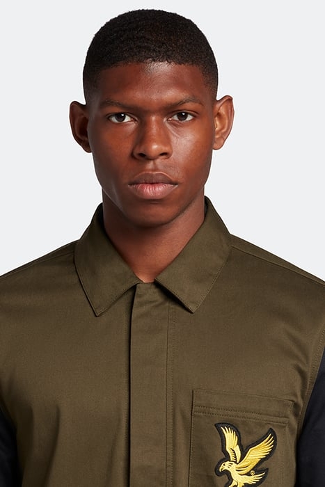 BLOCK OVERSHIRT OLIVE/JET BLACK 4