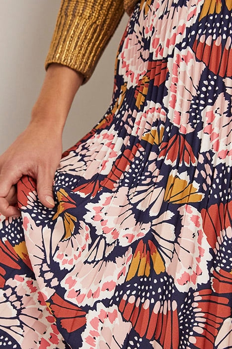 PLEATED CREPE MIDI SKIRT MPT 5