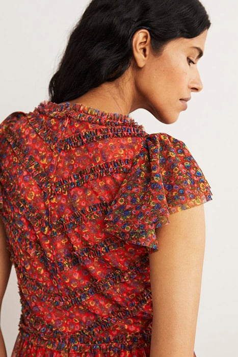 TULLE V-NECK MAXI PARTY DRESS BRD 6