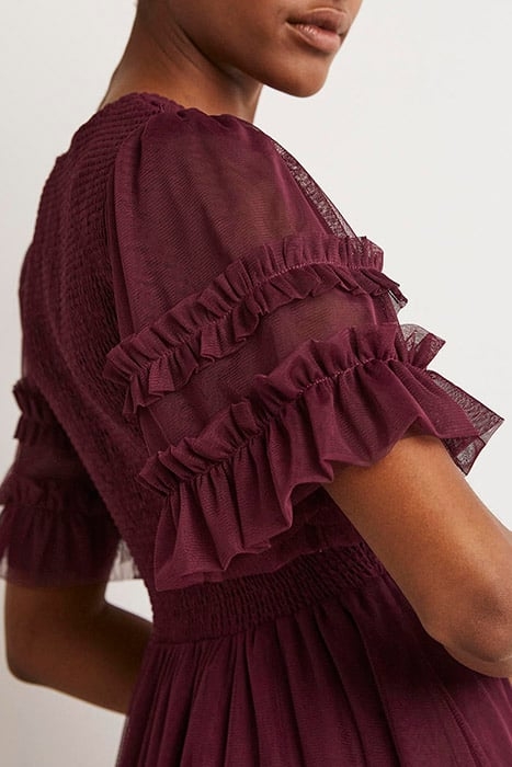 TULLE SMOCKED MINI PARTY DRESS DPR 6