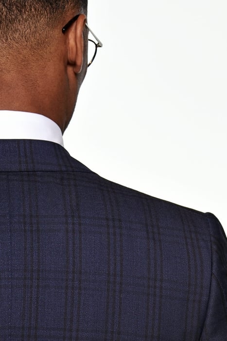 Mid Blue Checked Washington Suit 4