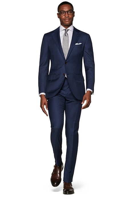 NAVY CHECKED LAZIO SUIT 1