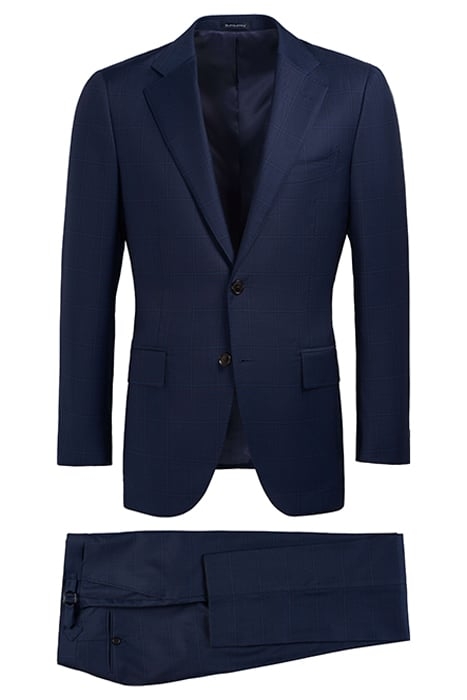 NAVY CHECKED LAZIO SUIT 5