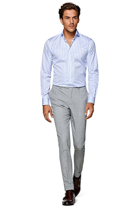 Light Blue Striped Extra Slim Fit Shirt 3