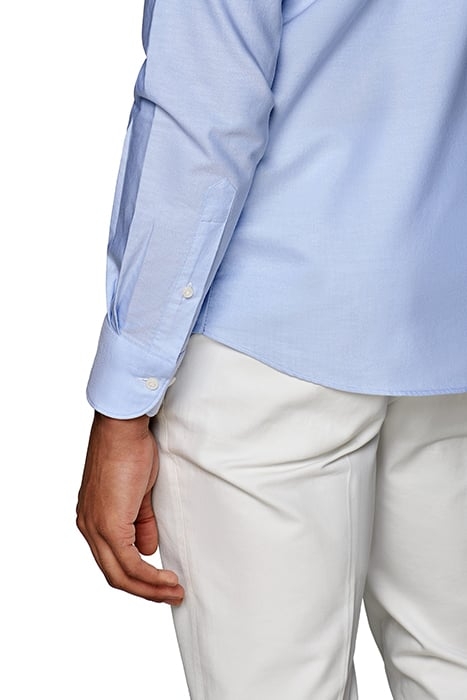 Light Blue Royal Oxford Slim Fit Shirt 7