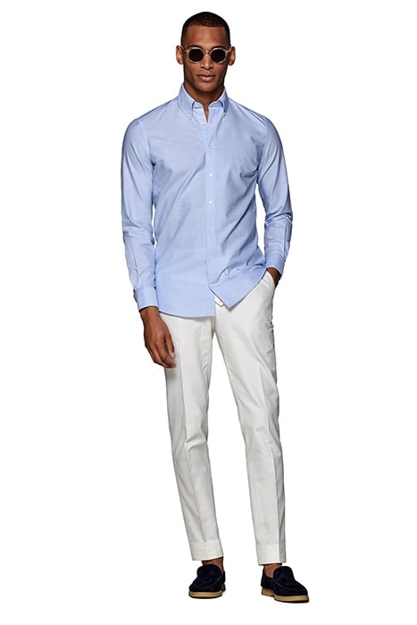 Light Blue Royal Oxford Slim Fit Shirt 5