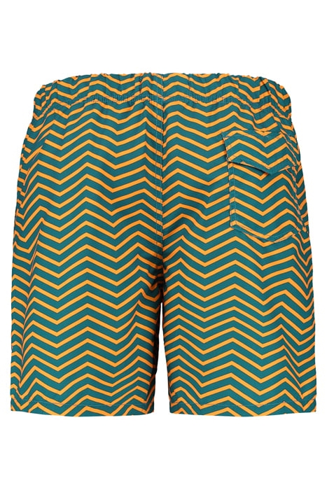 MEN SWIMSHORT ZIGZAG HORIZONTAL MICRO PEACH DEEP LAGOON BLUE 6