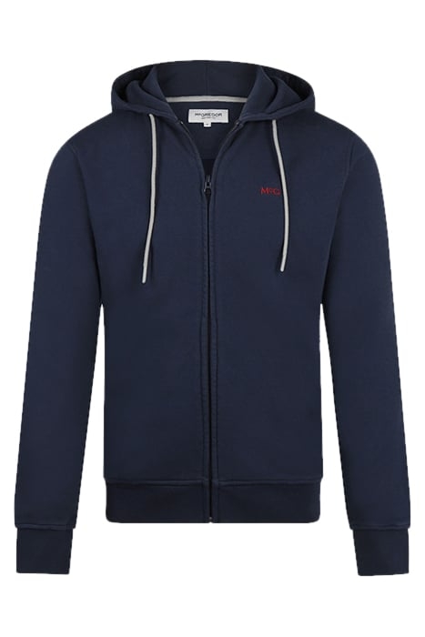 ESSENTIAL HOODED ZIP THRU NAVY 1
