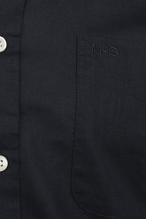COTTON/ LINEN SHIRT S/S RF NAVY 3