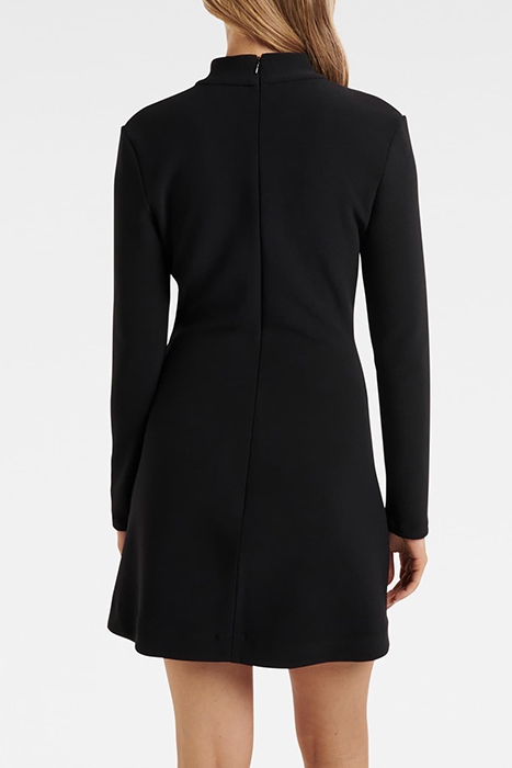 MIMI HIGH NECK SHIFT MINI DRESS BLACK 2