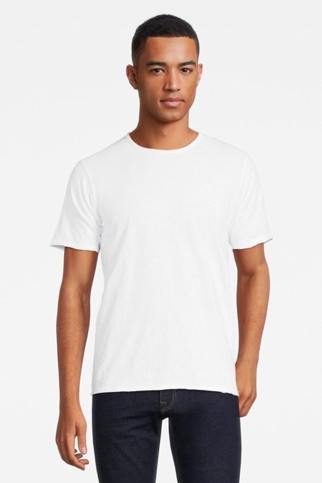 BASIC ROUND NECK TEE SLUB JERSEY WHITE 2