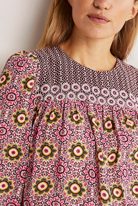 PRINTED YOKE DETAIL TOP PNK 5