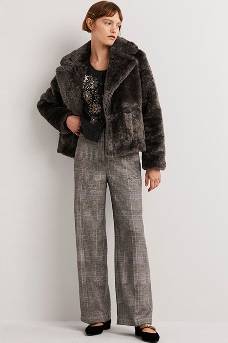 FAUX FUR JACKET BRN 3