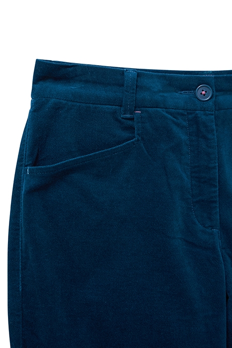 SIENNA STRETCH VELVET TROUSERS DK TEAL 5