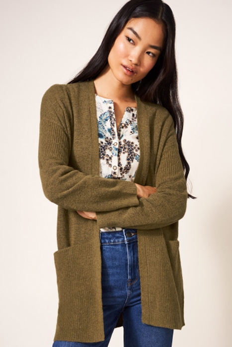 COSY CARDI KHAKI GRN 2