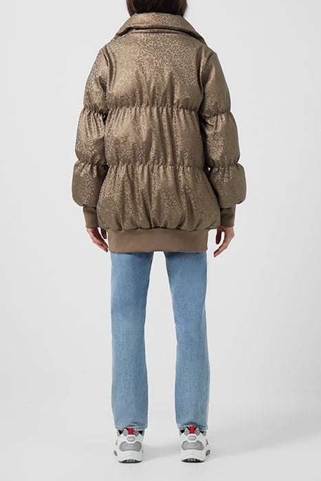 EONA LEOPARD VEGAN PUFFER JKT BRONZE MULTI 3